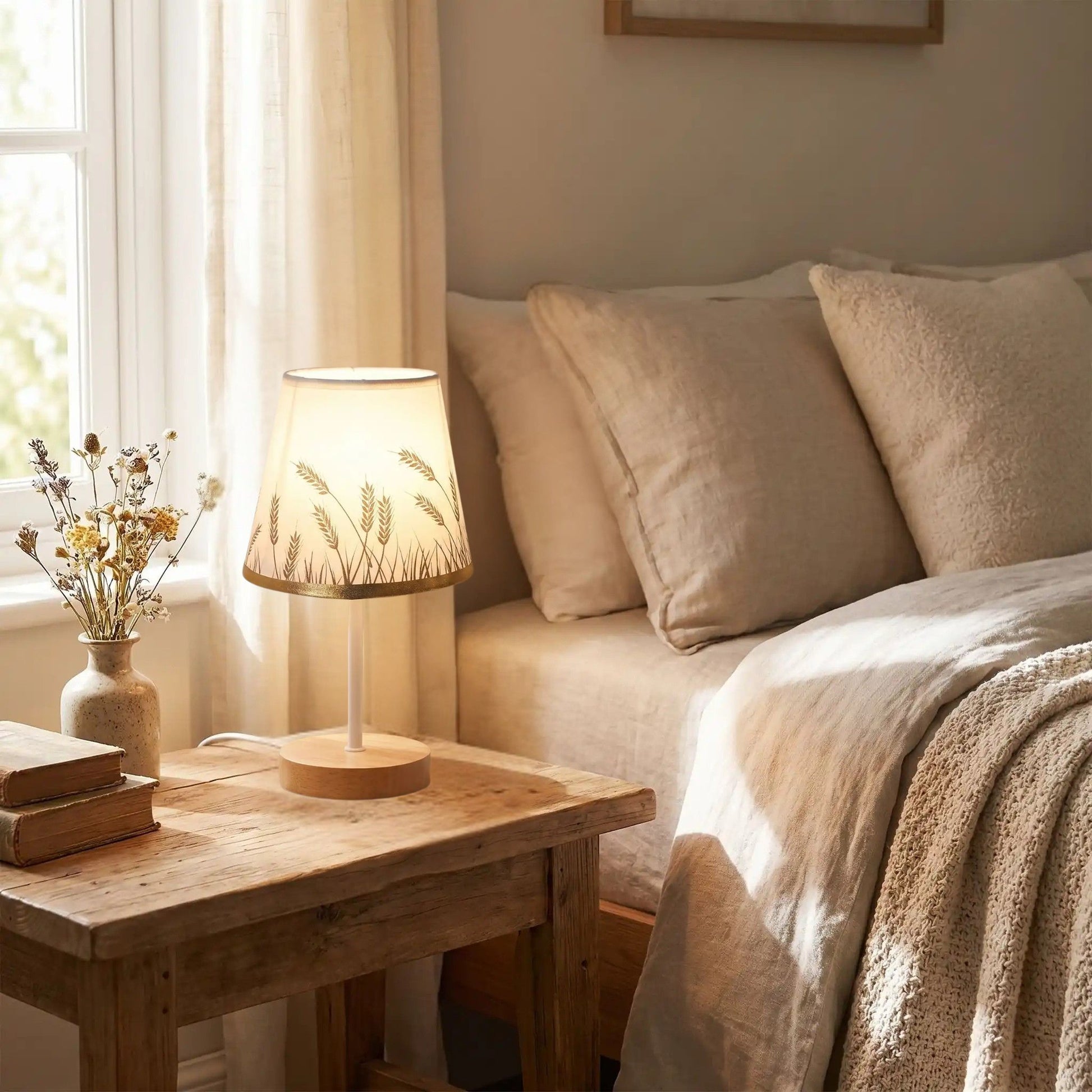 lampe de table motif epis ble chevet bois motif epis de ble