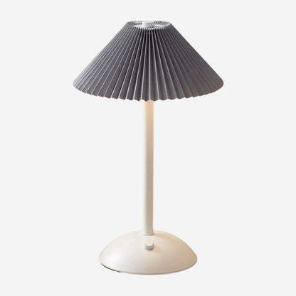 lampe de table rechargeable blanc abat-jour gris variante produit blanche coloree