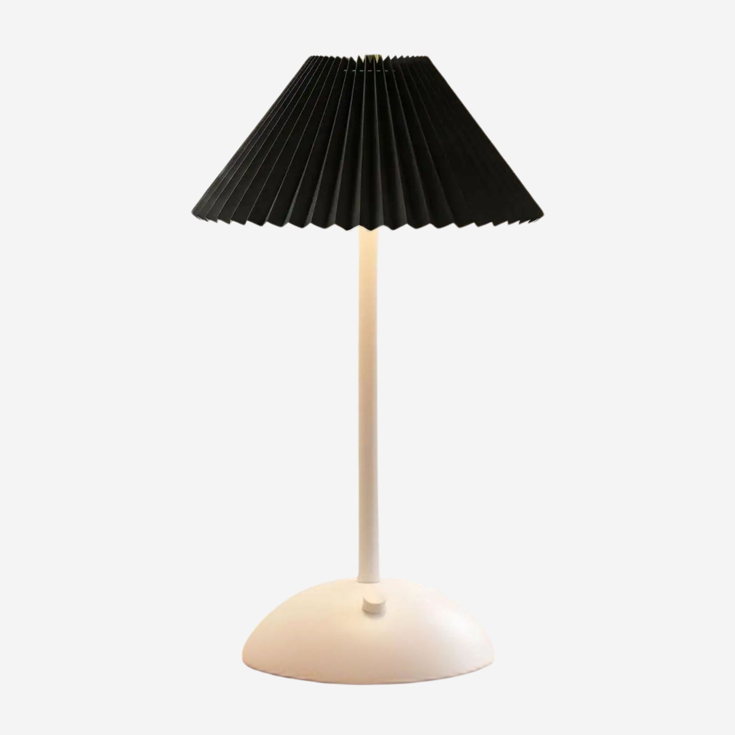 lampe de table rechargeable blanc abat-jour noir fiche produit blanche coloree