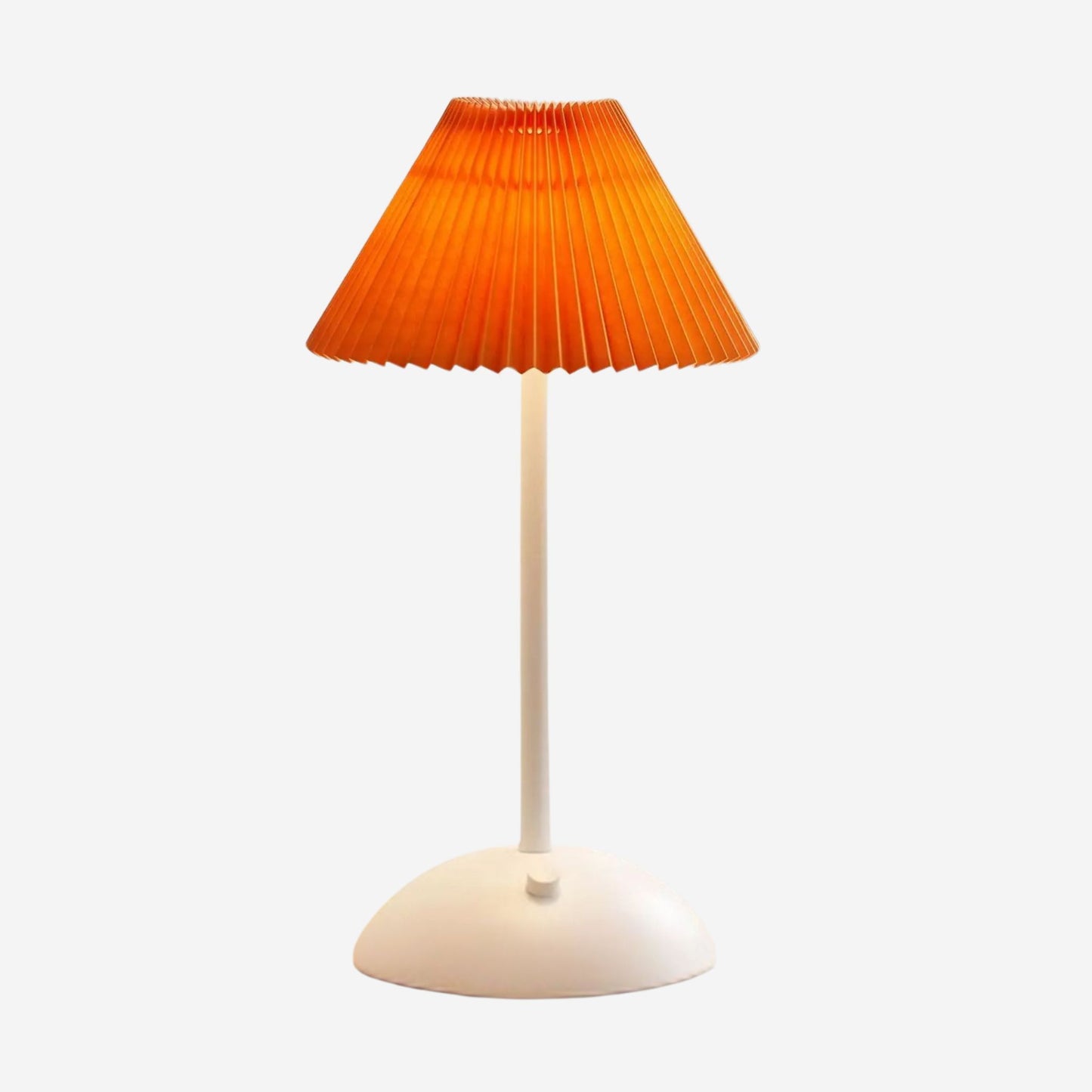 lampe de table rechargeable blanc abat-jour orange fiche produit blanche coloree