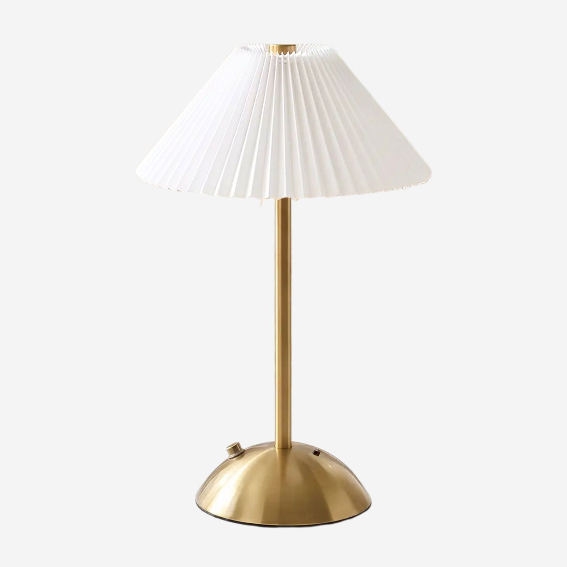 lampe de table rechargeable blanc fiche produit doree coloree