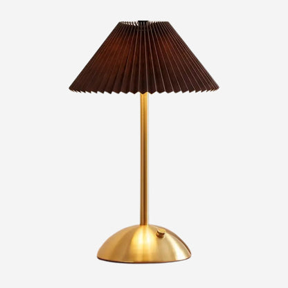 lampe de table rechargeable marron fiche produit doree coloree