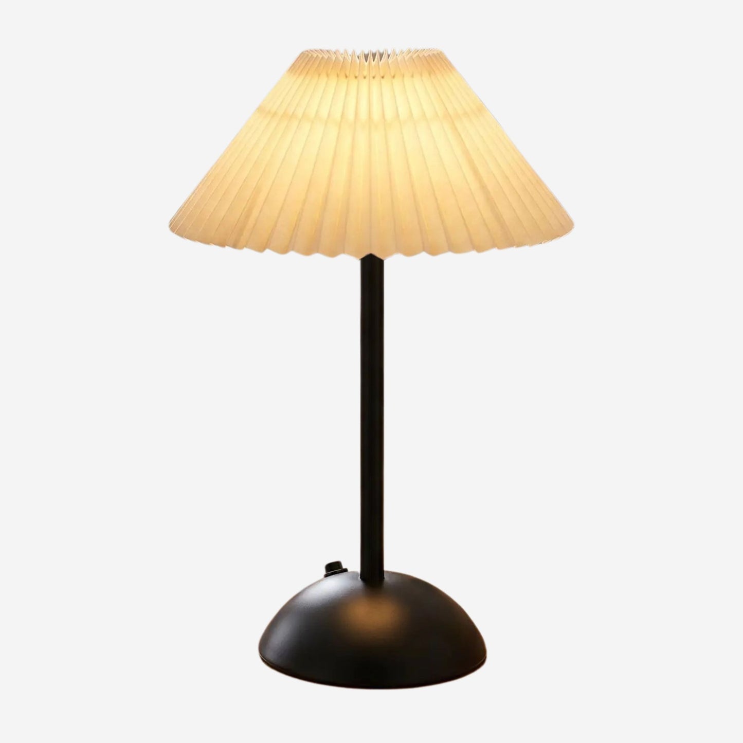 lampe de table rechargeable noir abat-jour beige fiche produit noir coloree