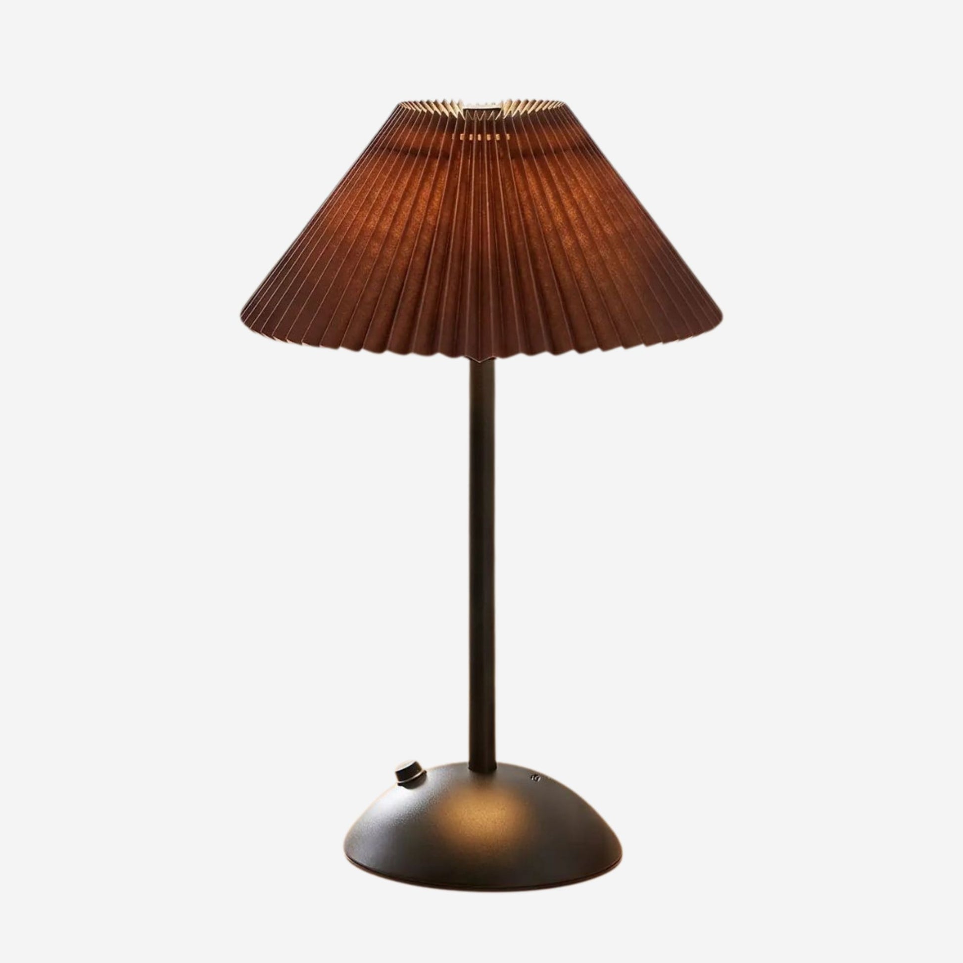 lampe de table rechargeable noir abat-jour marron variante produit noir coloree