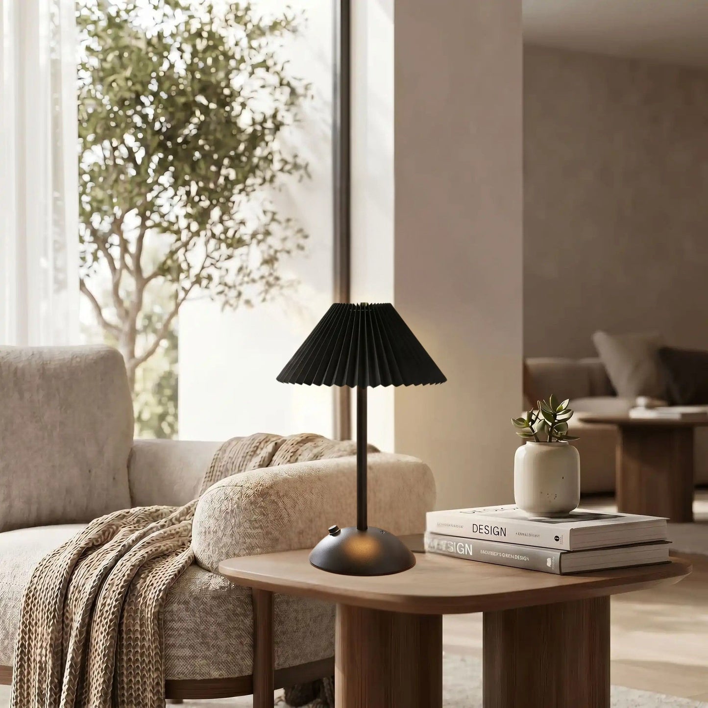 lampe de table rechargeable noir abat-jour noir noir coloree
