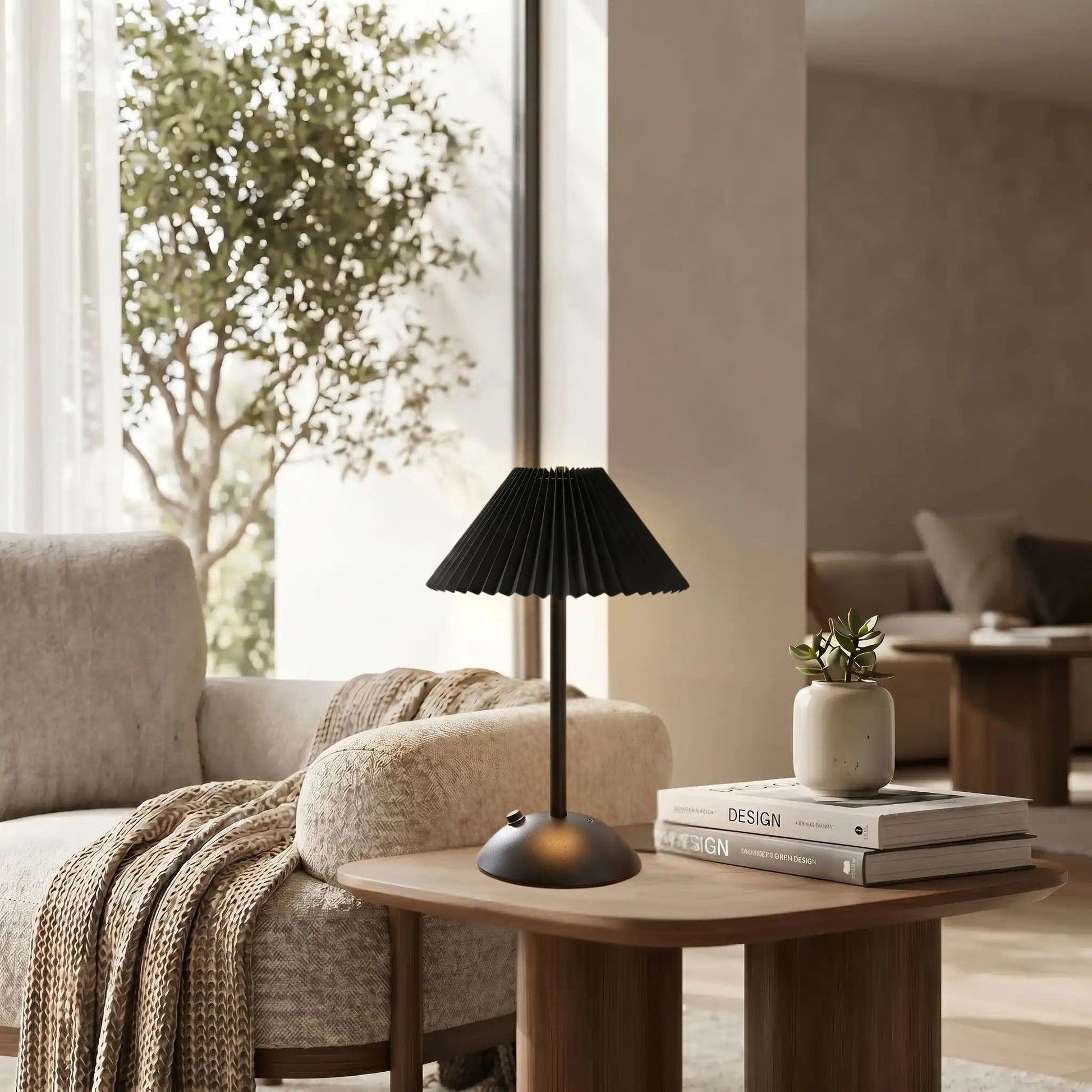 lampe de table rechargeable noir abat-jour noir noir coloree