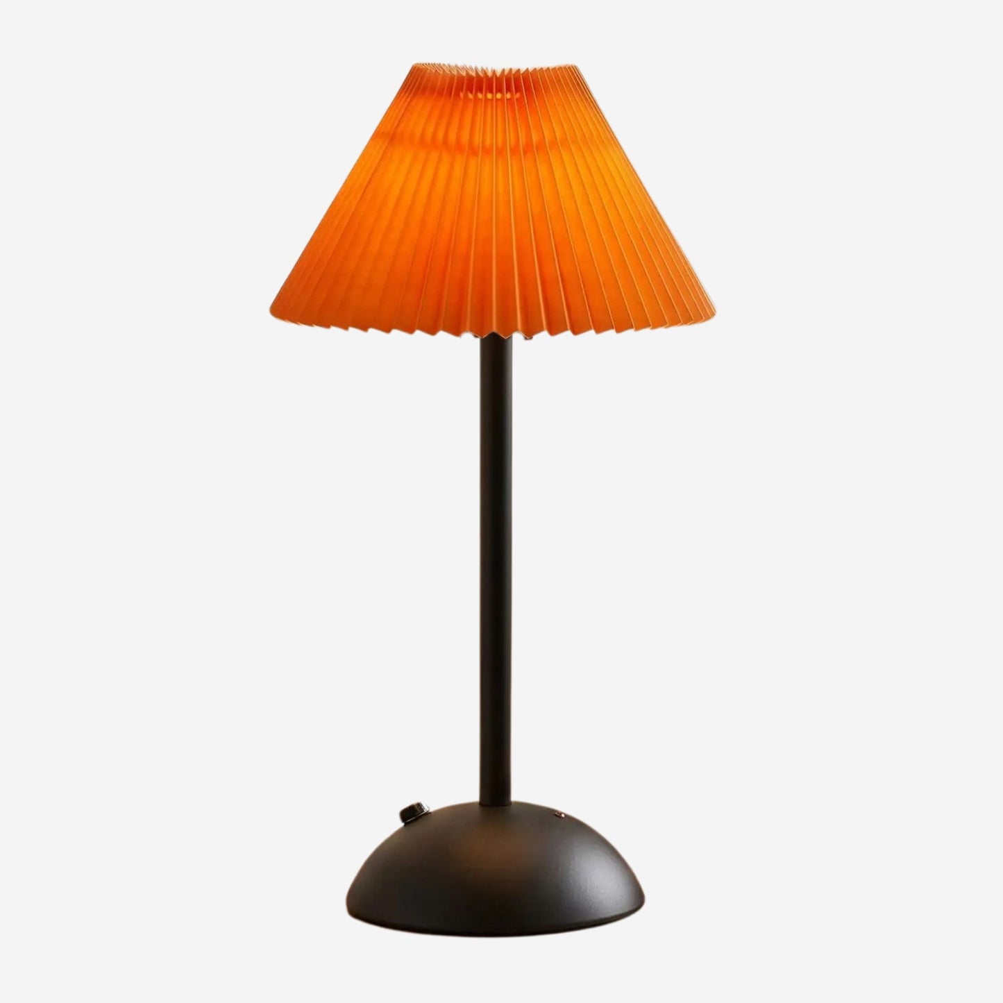 lampe de table rechargeable noir abat -jour orange variante produit noir coloree