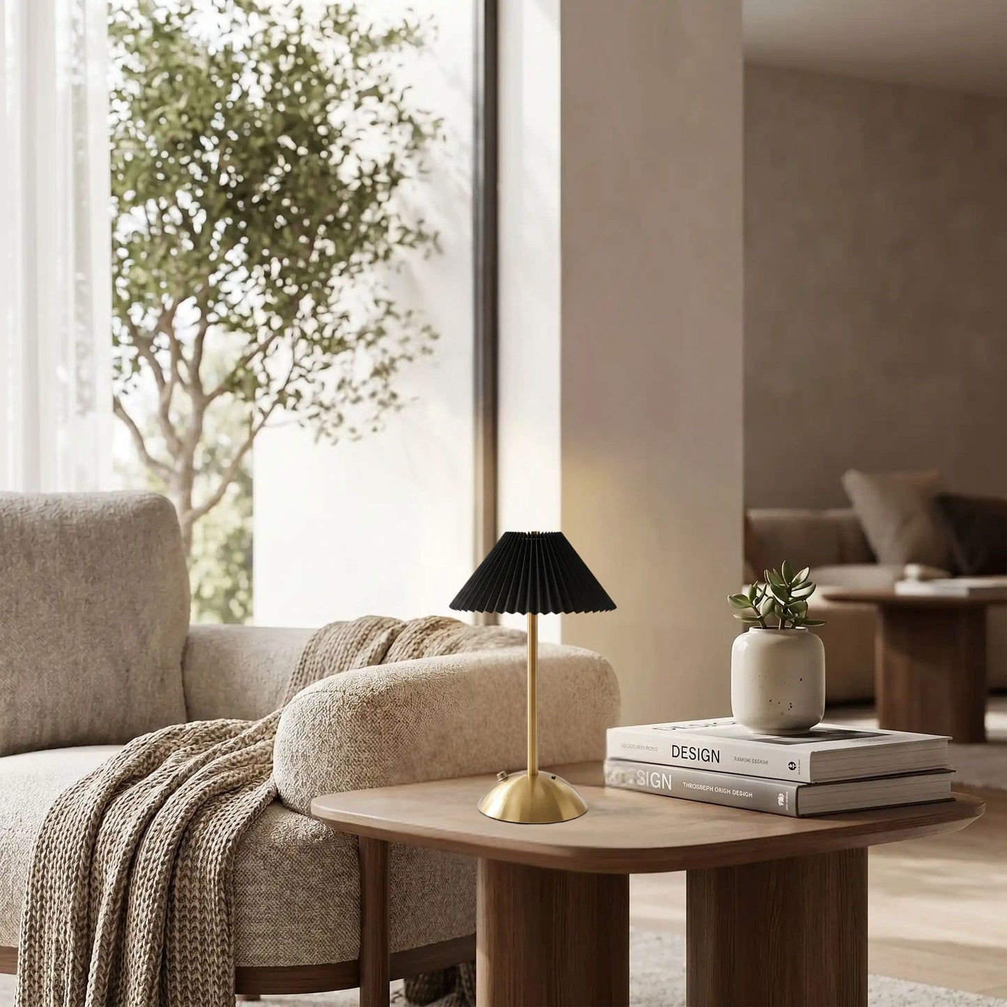 lampe de table rechargeable noir doree coloree