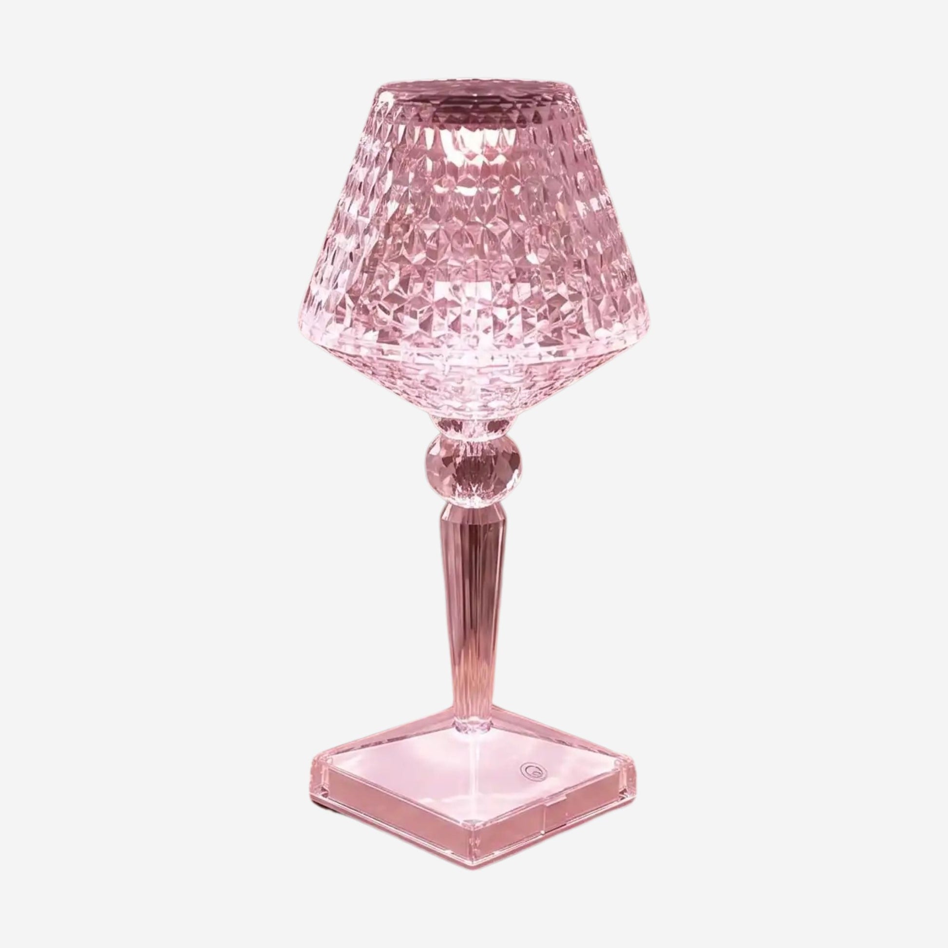 lampe de table rechargeable rgb mauve fiche produit design diamant