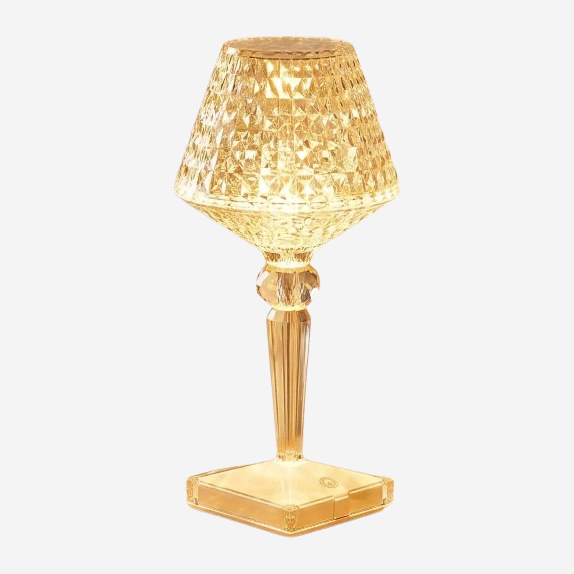 lampe de table rechargeable rgb or fiche produit design diamant
