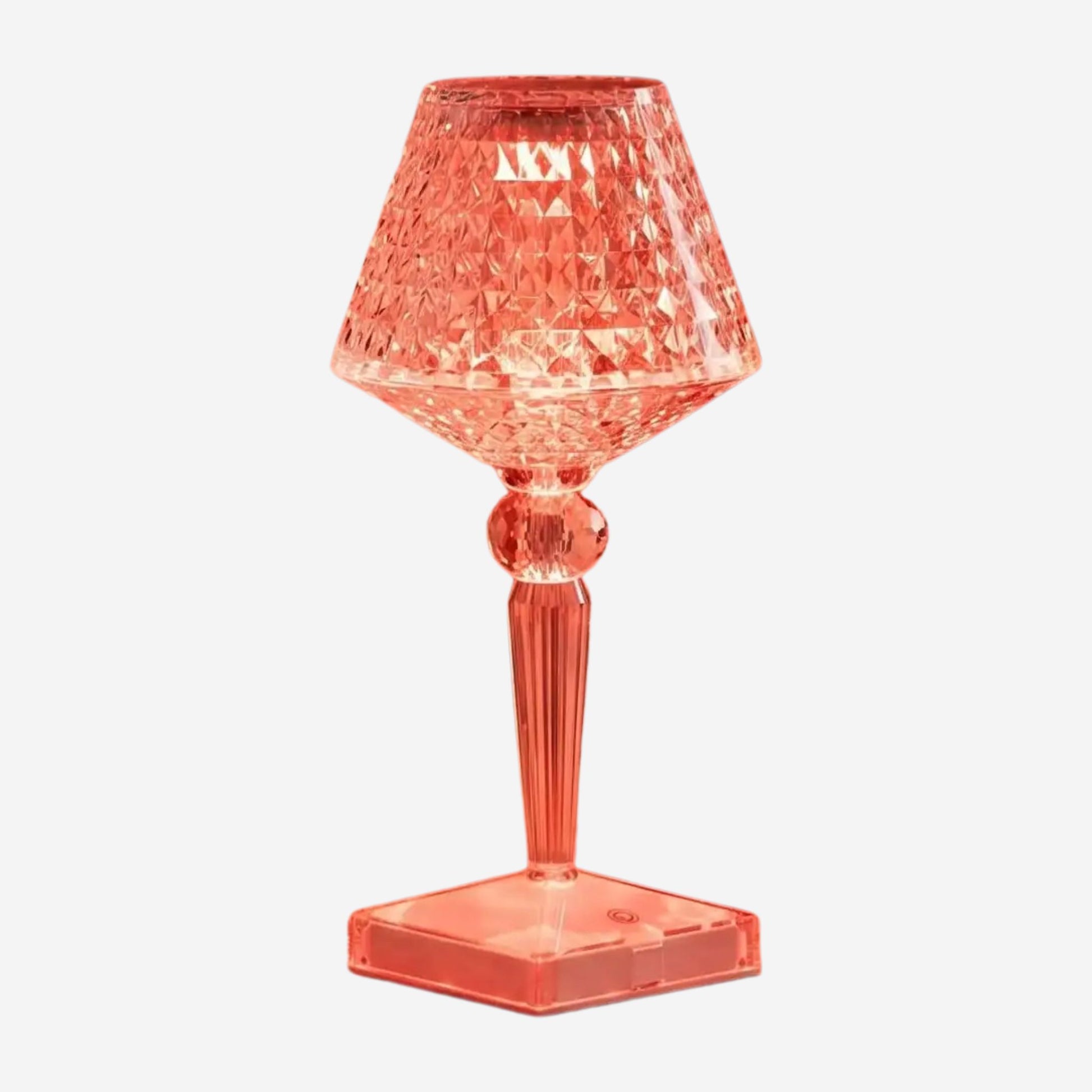 lampe de table rechargeable rgb rouge fiche produit design diamant