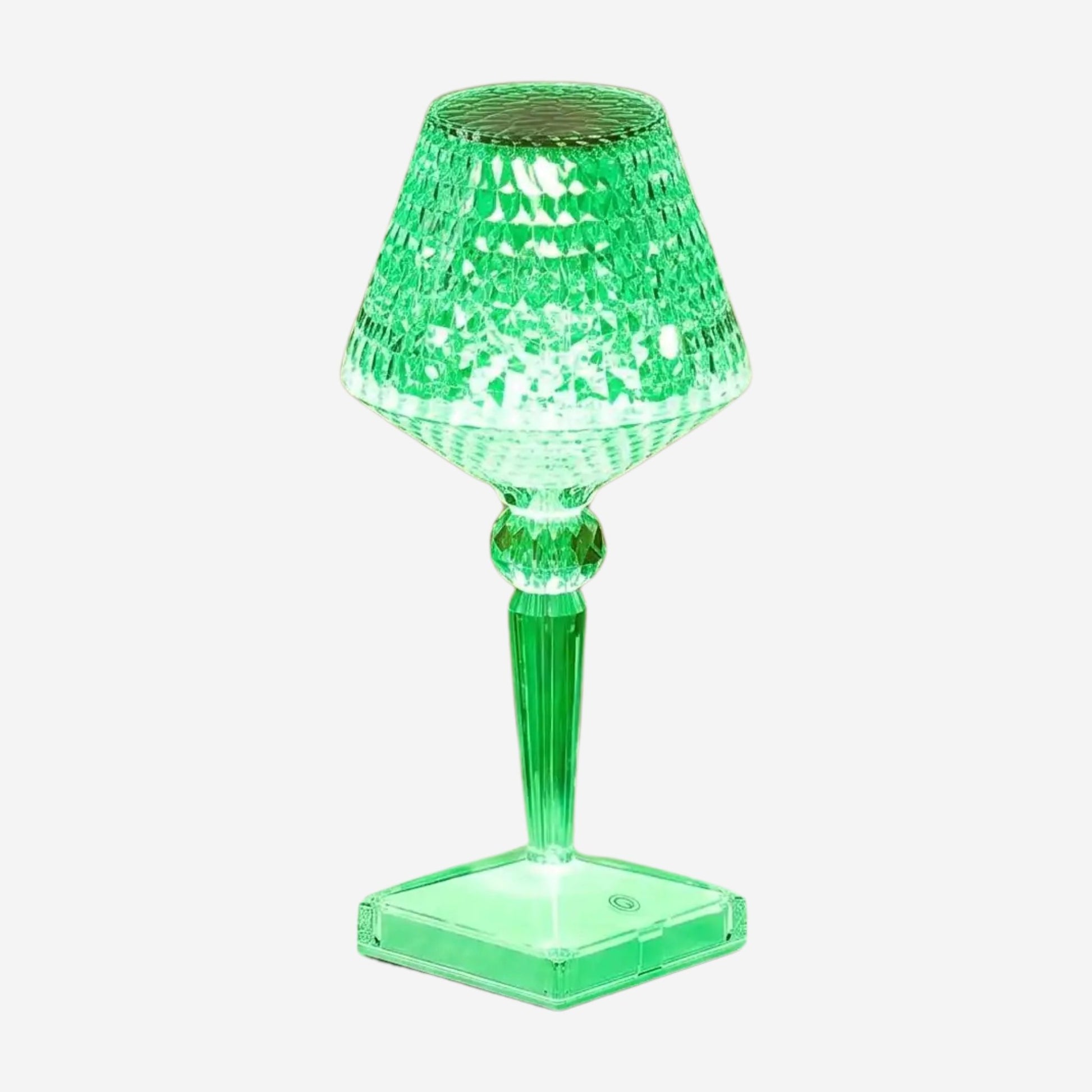lampe de table rechargeable rgb vert fiche produit design diamant
