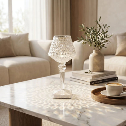 lampe de table rechargeable table sejour design diamant