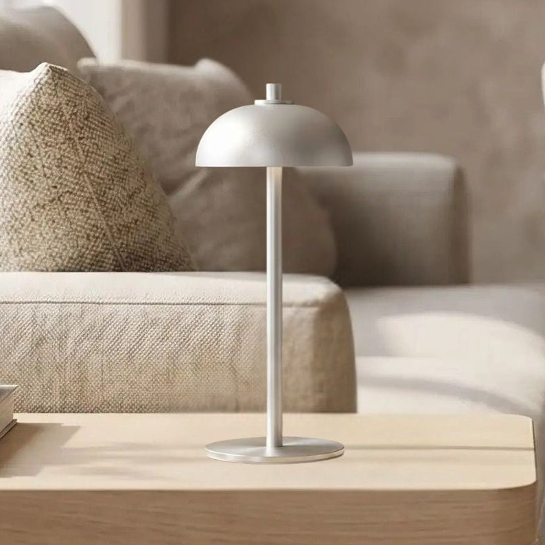 lampe de table sans fil argent vue rapproche lumina pro