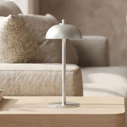 lampe de table sans fil argent vue rapproche lumina pro