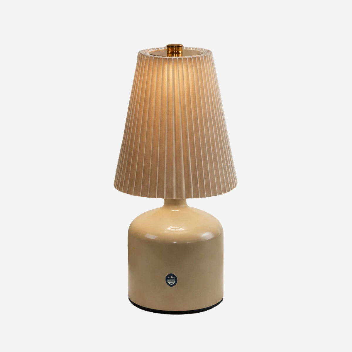 lampe de table sans fil beige sable fiche produit petite stylee