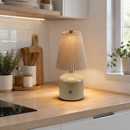 lampe de table sans fil beige sable petite stylee