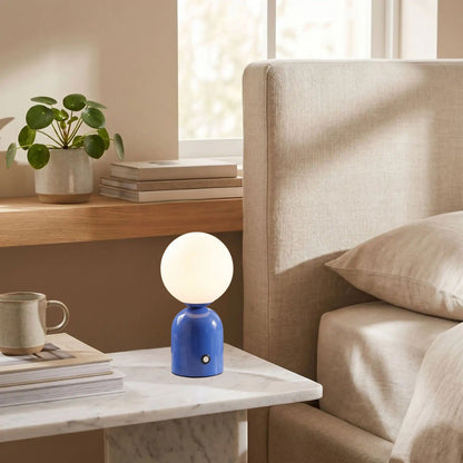 lampe de table sans fil bleu petite coloree