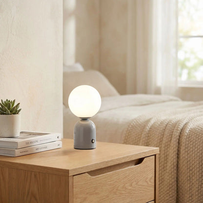 lampe de table sans fil gris petite coloree