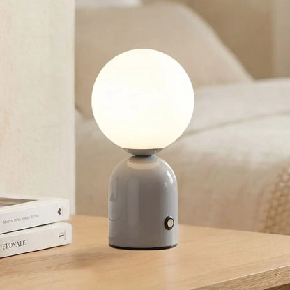 lampe de table sans fil gris vue rapproche petite coloree
