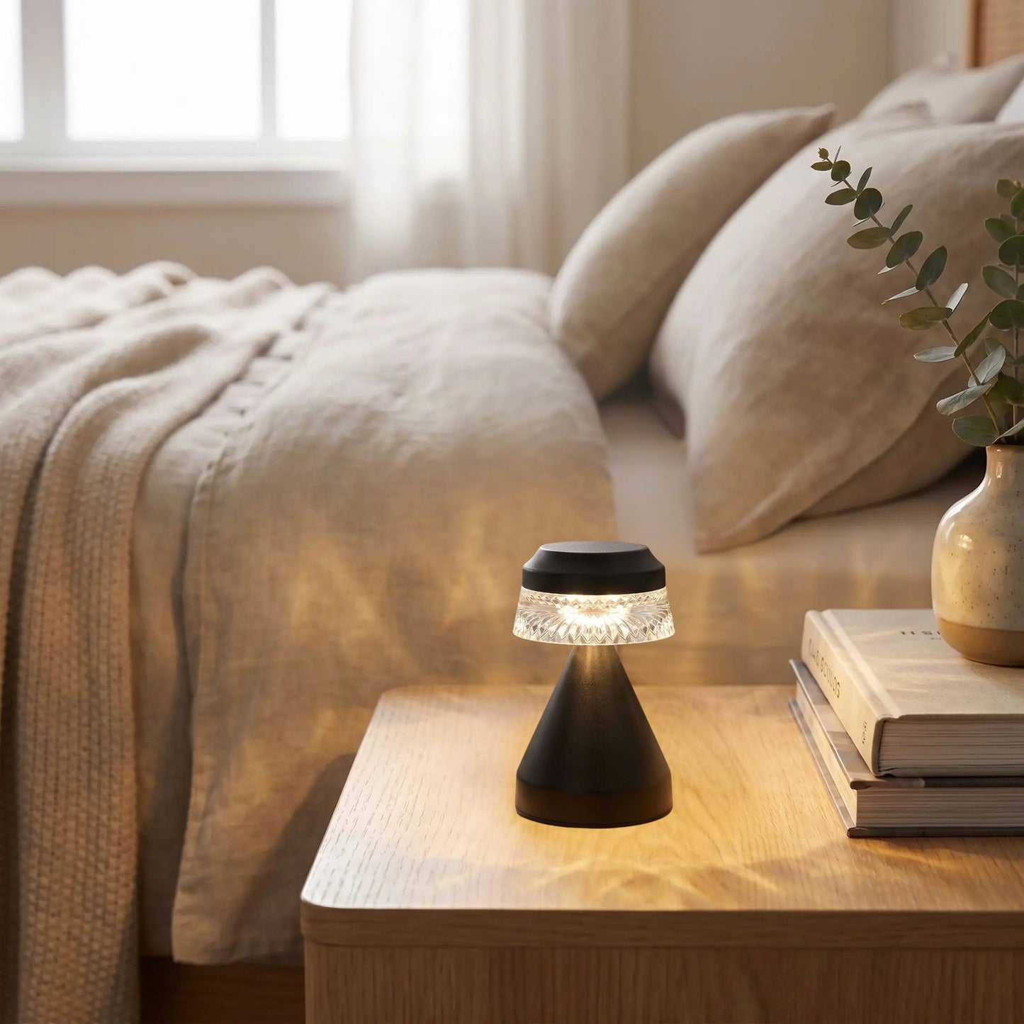 lampe de table sans fil noir chevet touche dambiance
