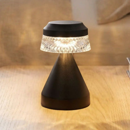 lampe de table sans fil noir chevet vu rapproche touche dambiance