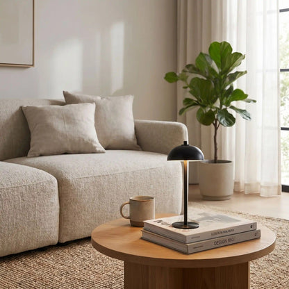 lampe de table sans fil noir lumina pro