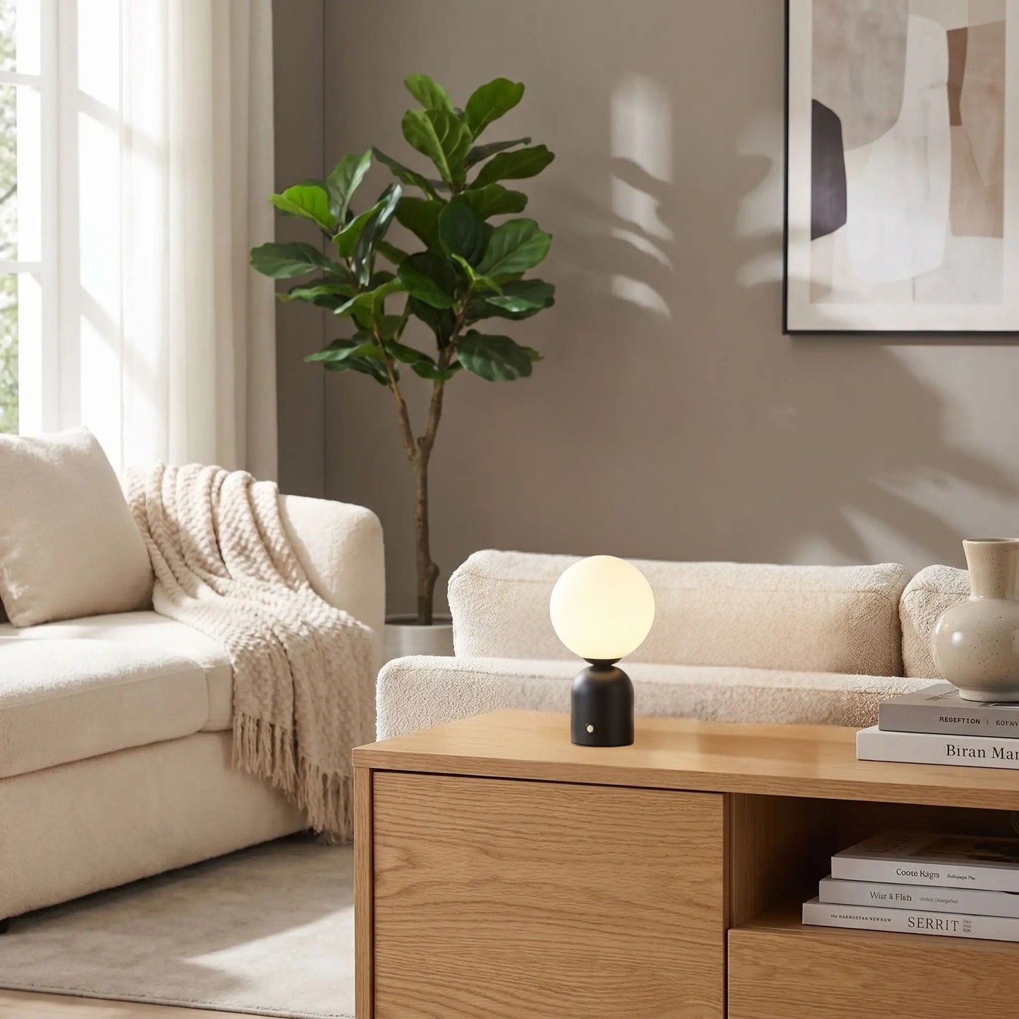 lampe de table sans fil noir petite coloree