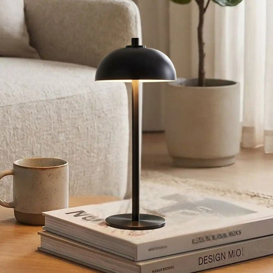 lampe de table sans fil noir vue rapproche lumina pro