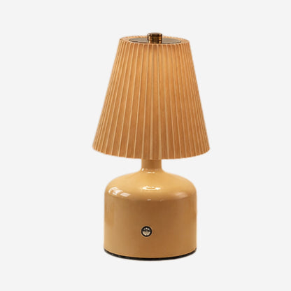 lampe de table sans fil ocre beige fiche produit petite stylee