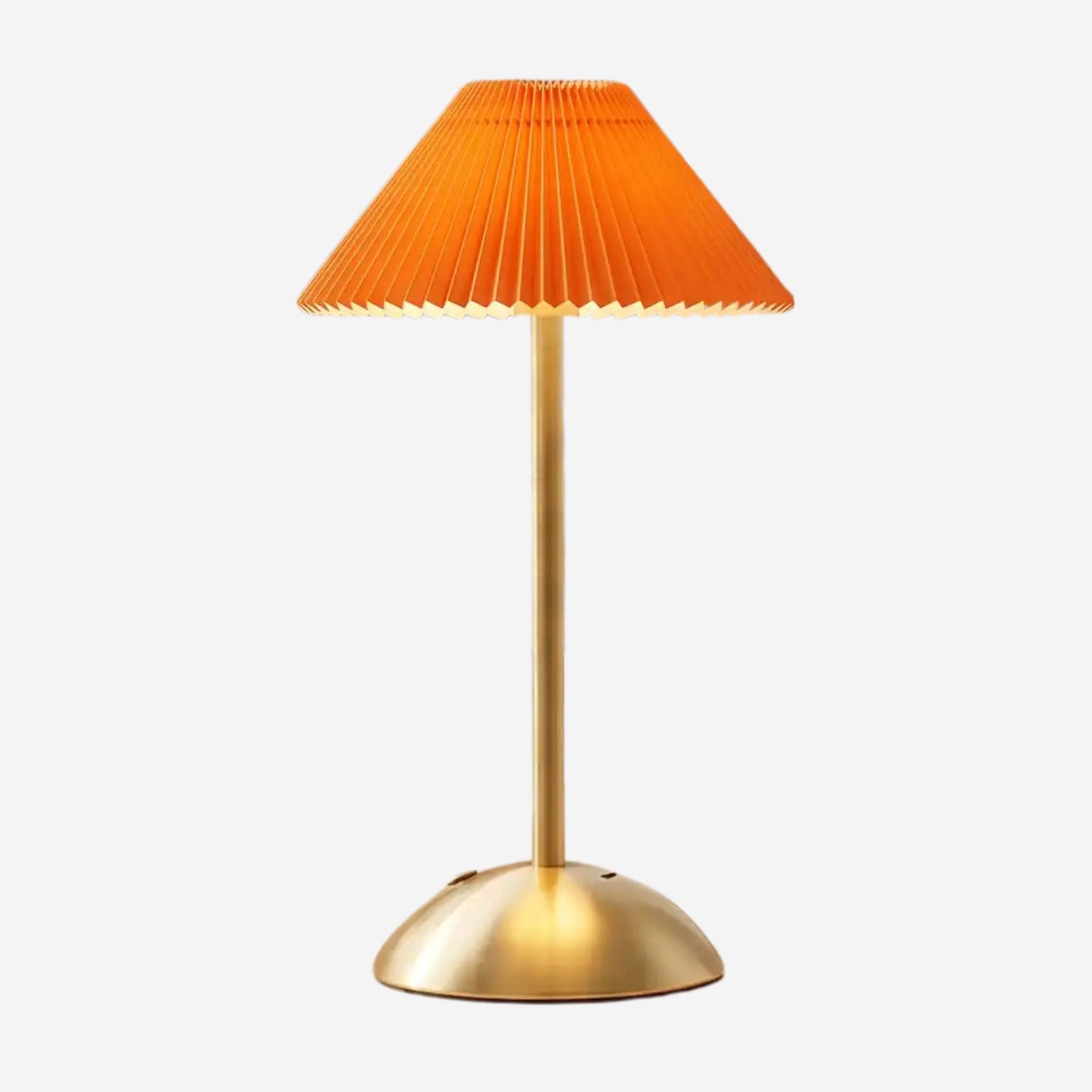 lampe de table sans fil orange fiche produit doree coloree