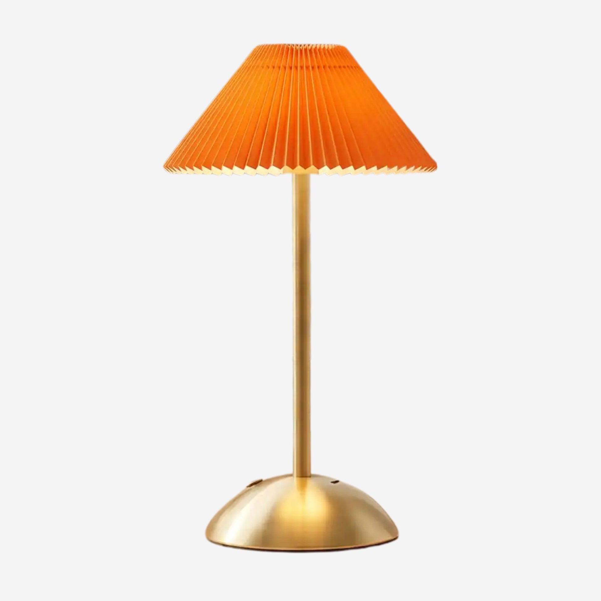 lampe de table sans fil orange fiche produit doree coloree