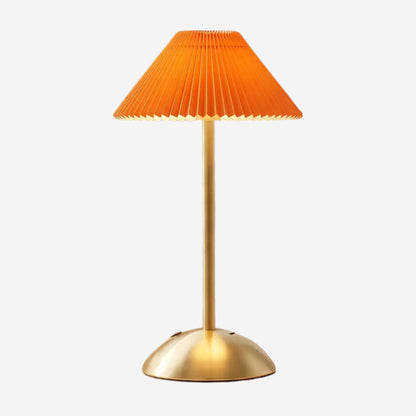 lampe de table sans fil orange fiche produit doree coloree
