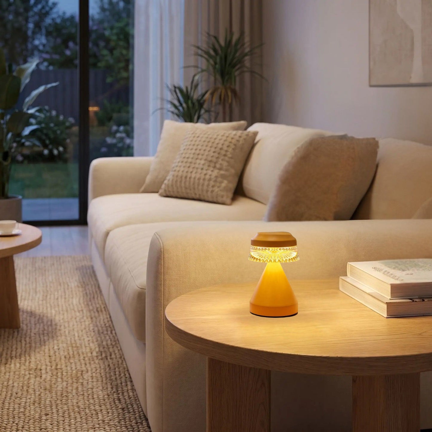 lampe de table sans fil orange sejour touche dambiance