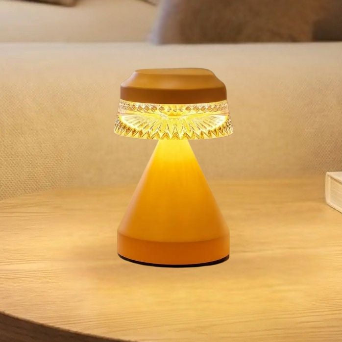 lampe de table sans fil orange sejour vu rapproche touche dambiance