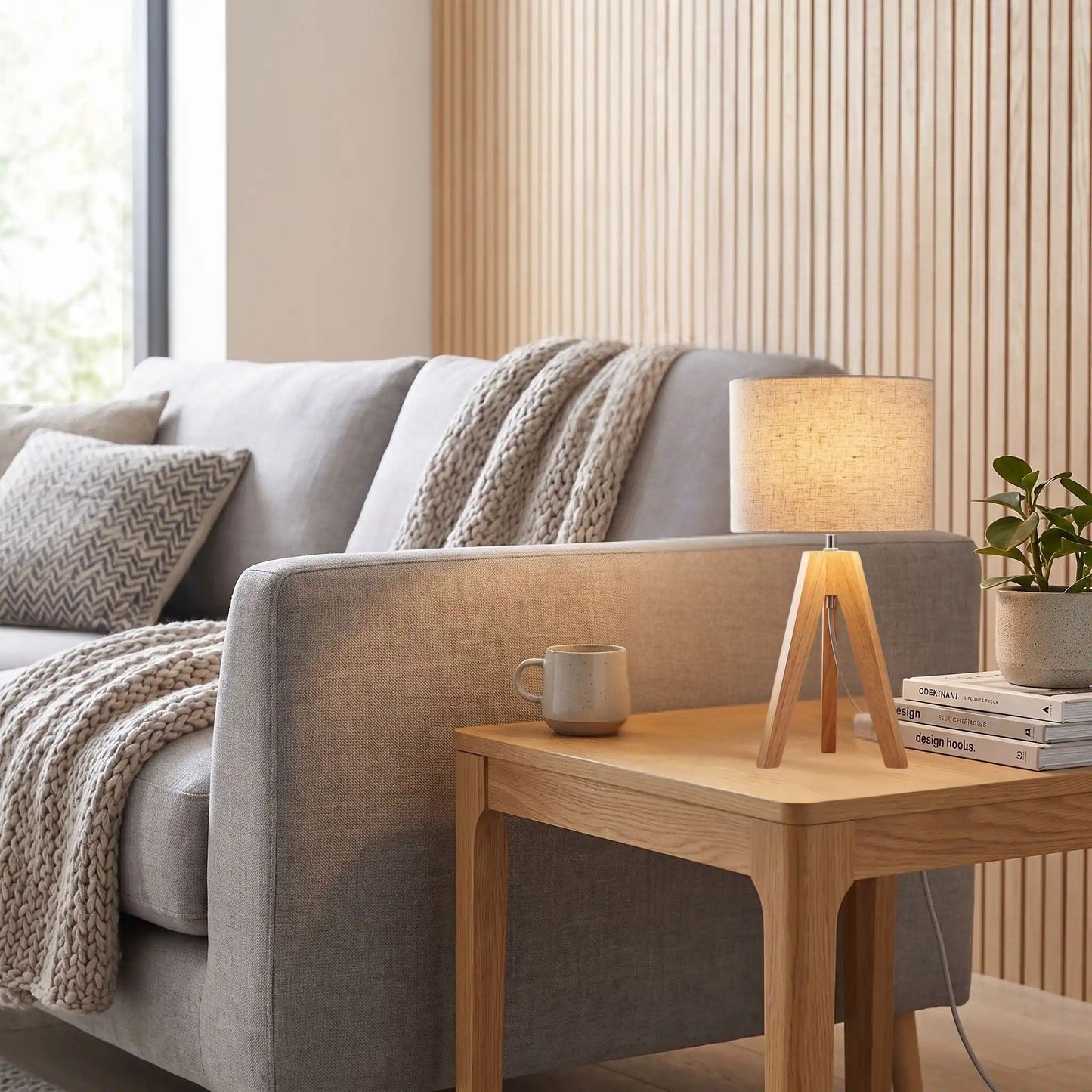 lampe de table sejour trepied scandinave