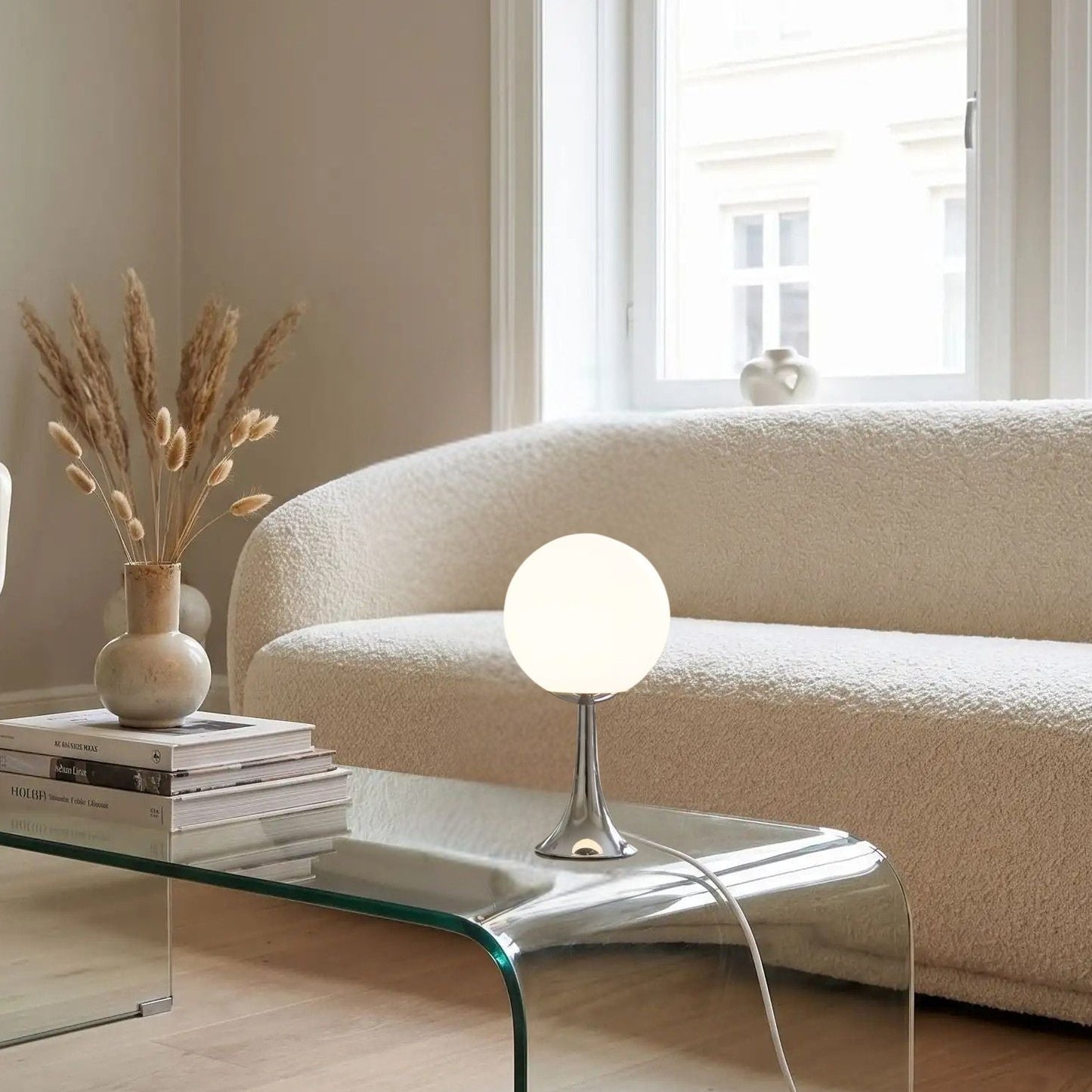 lampe de table space age blanc table sejour space age design