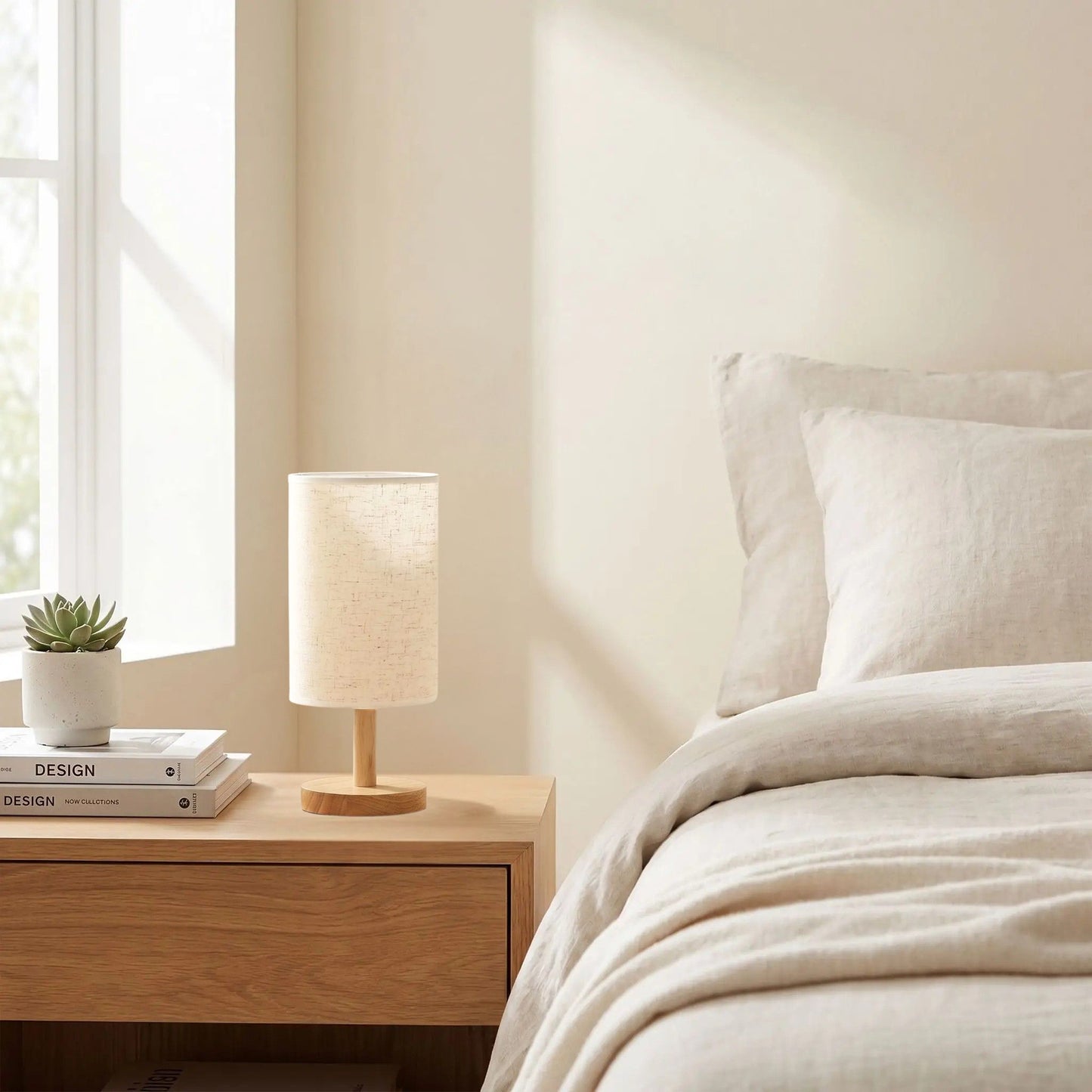 lampe de table tissus gris chevet organique