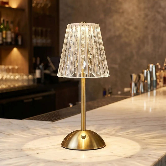 lampe led sans fil bar elegante doree