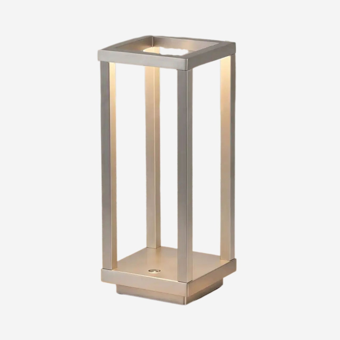 lampe led sans fil couleur argent fiche produit geometrique ligne minimaliste