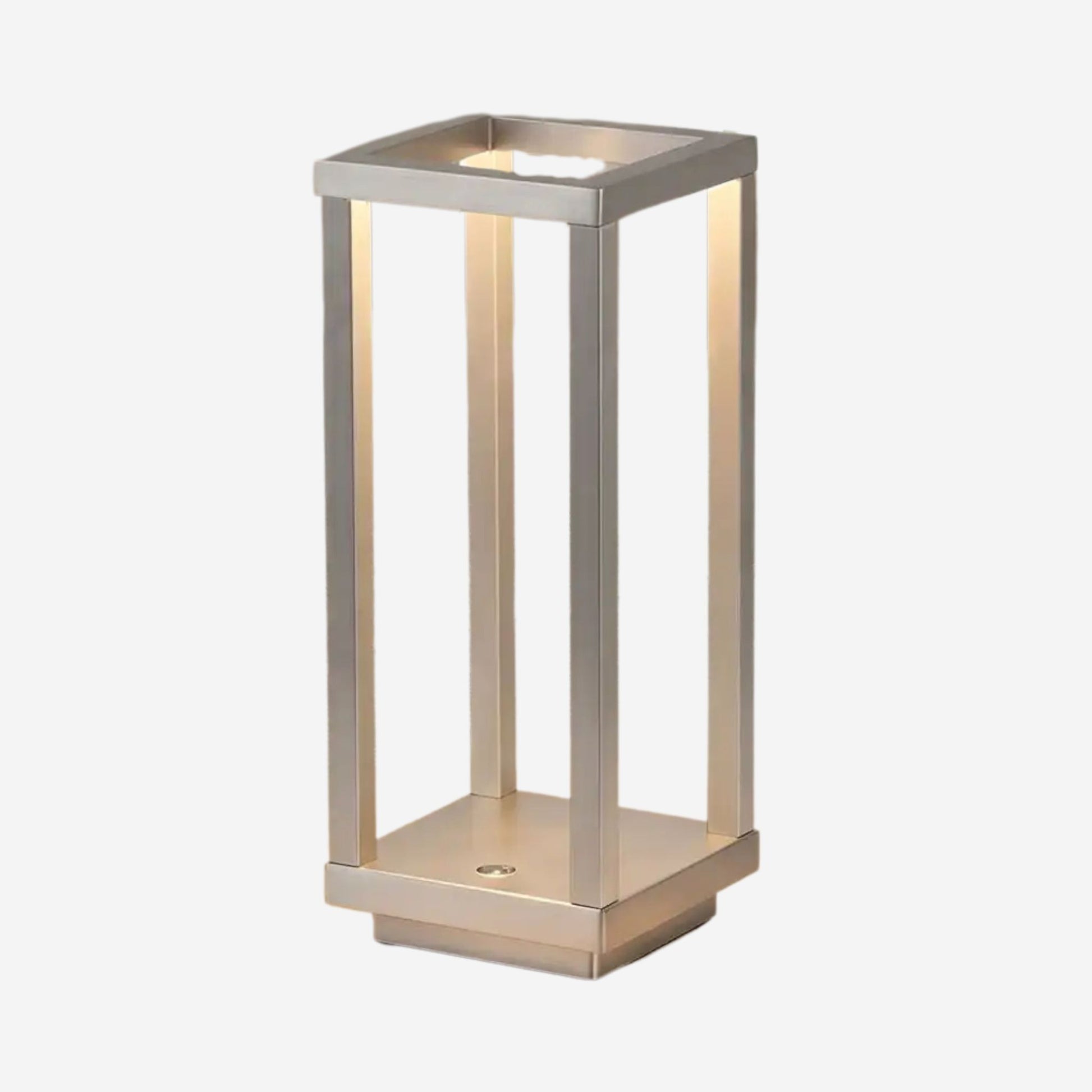 lampe led sans fil couleur argent fiche produit geometrique ligne minimaliste