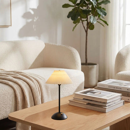lampe led sans fil noir sejour bois hevea