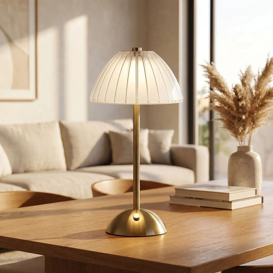 lampe led sans fil sejour eclosion doree