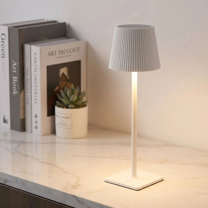 lampe rechargeable blanc comptoir avec livre batterie grande capacite