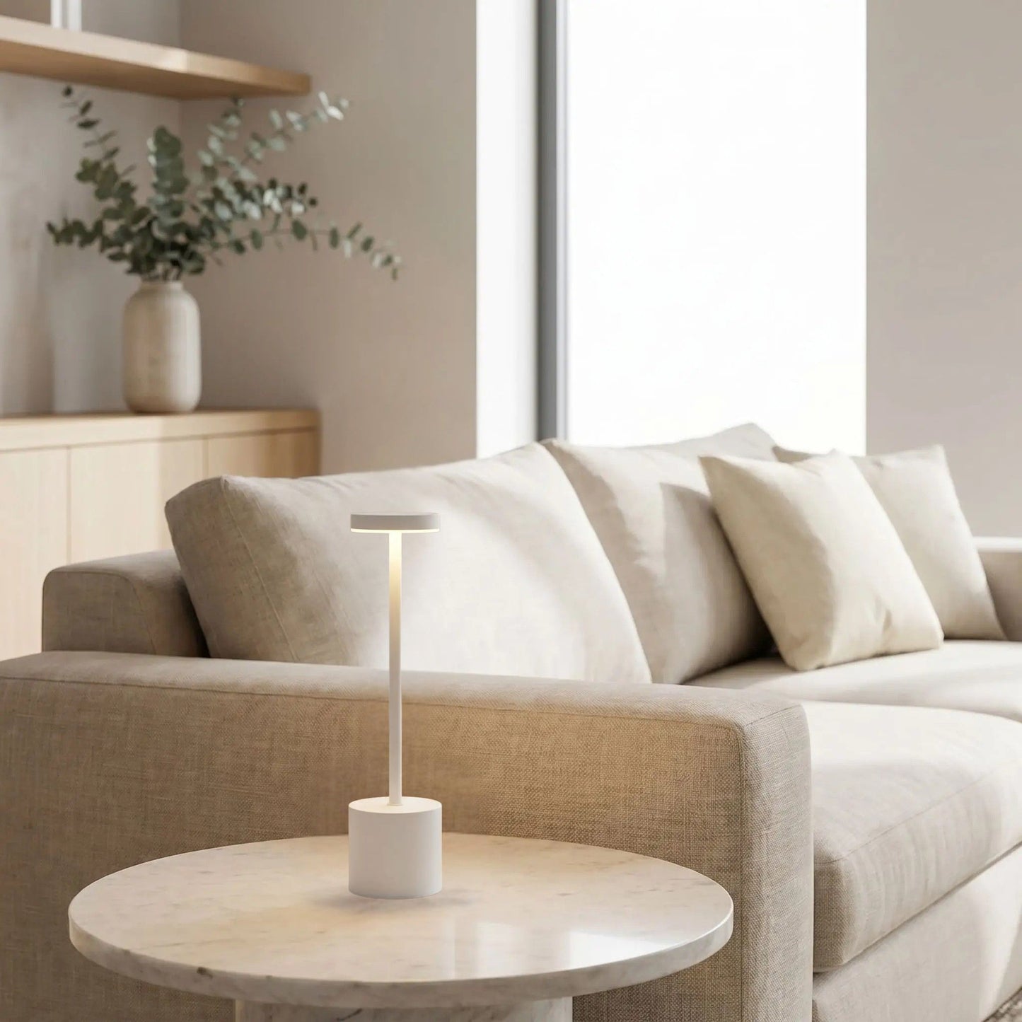 lampe rechargeable blanc table sejour elegance
