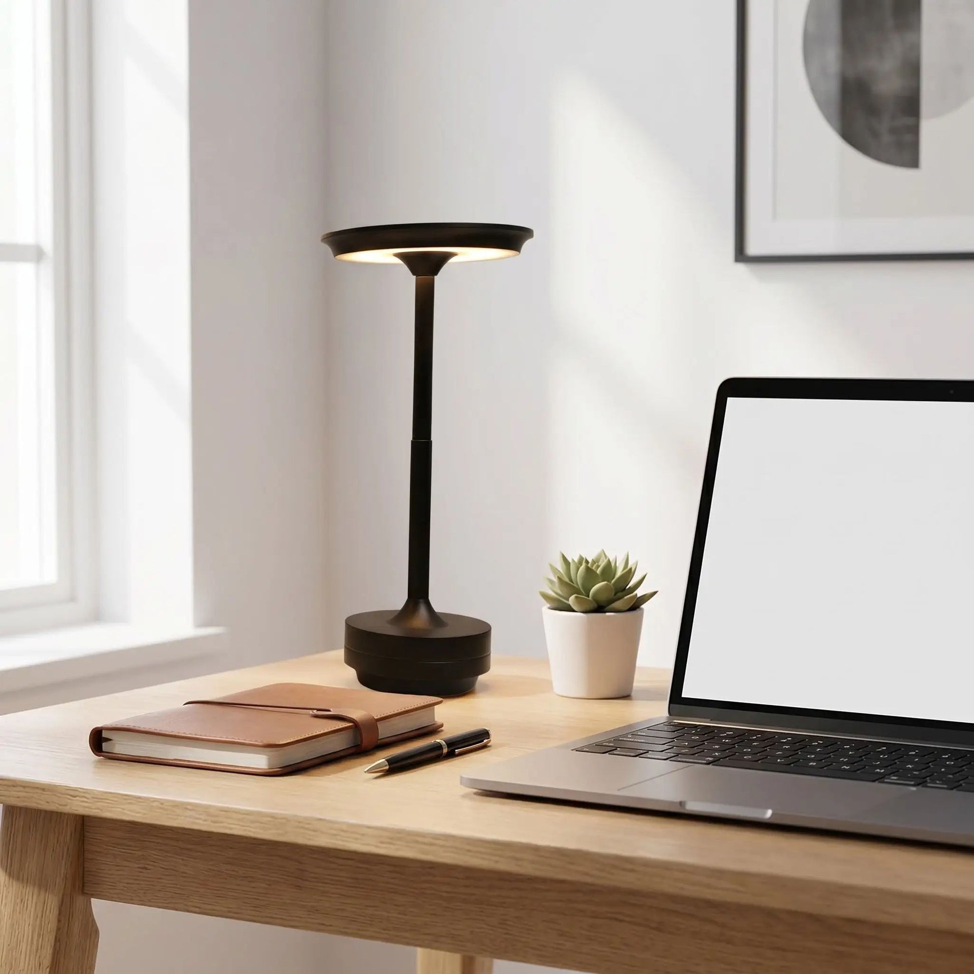 lampe rechargeable noir bureau lumiere sans fil