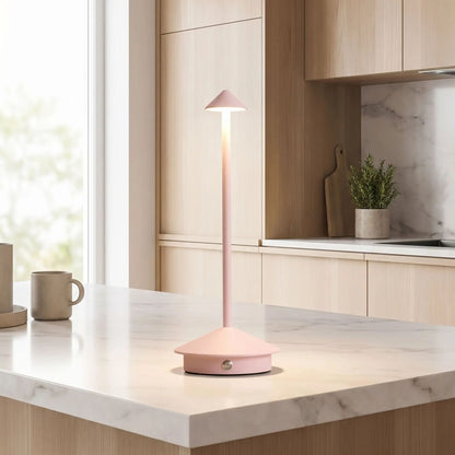 lampe rechargeable rose comptoir abat jour mignon