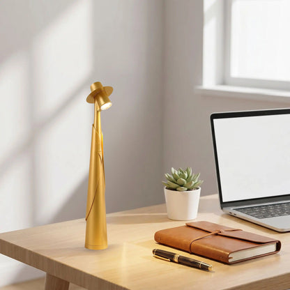 lampe rechargeables sans fil couleur or bureau figurine minimaliste