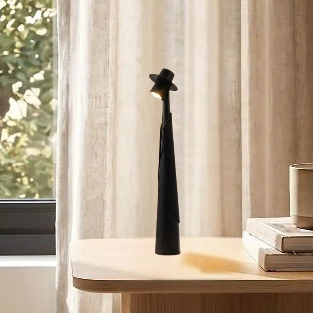 lampe rechargeables sans fil noir sejour vue rapproche figurine minimaliste