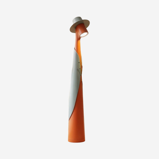 lampe rechargeables sans fil orange vert fiche produit figurine minimaliste